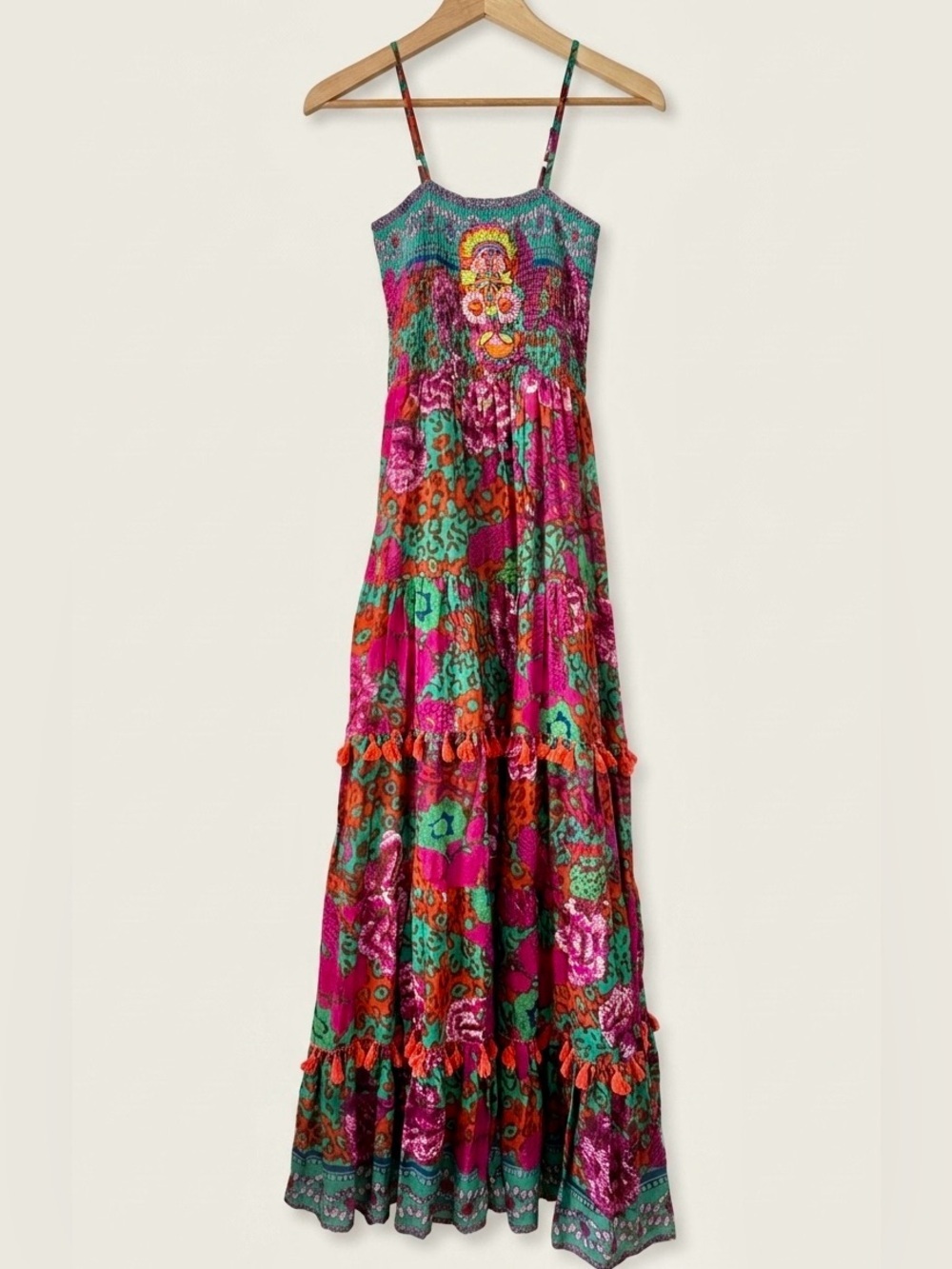 Antica Sartoria Giacomo Cinque Beaded Boho Maxi Dress XS - Picture 4 of 11